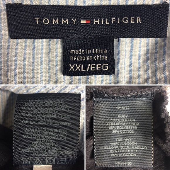 Plus Size XXL Tommy Hilfiger Navy Faux Layered Top - Picture 7 of 8